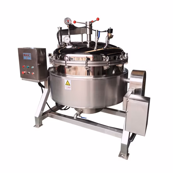 Промышленный паровой электрический газовый нагрев кастрюля под высоким давлением для приготовления мясного супа с костями, фасолью